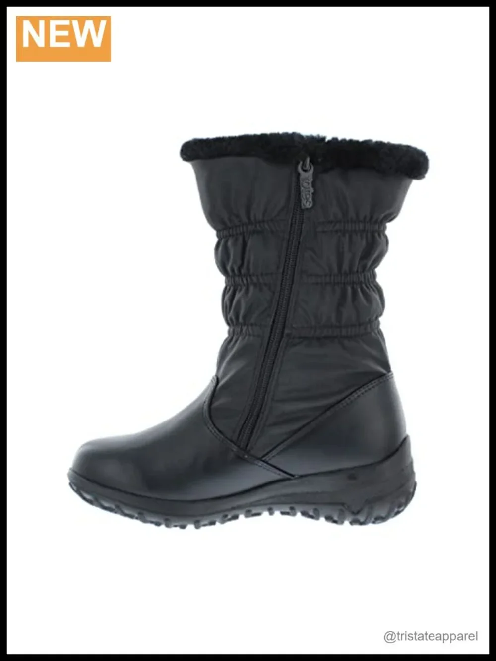 Insulated Waterproof Snow Boots with Faux Fur Trim and Zipper